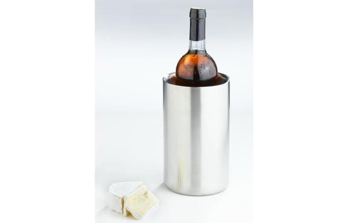 Weinkühler aus Edelstahl in silber, 18,6 cm-02