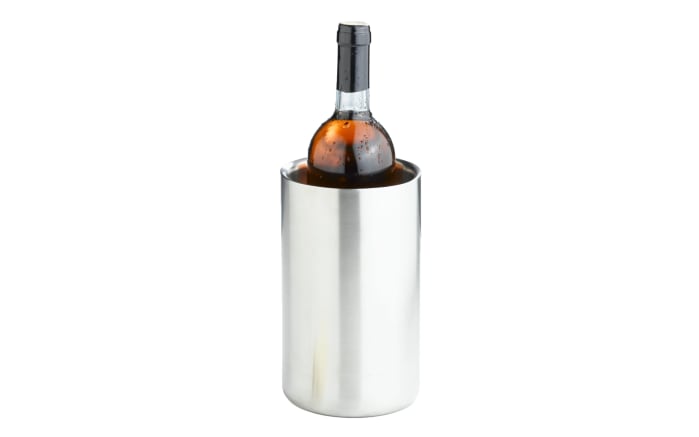 Weinkühler aus Edelstahl in silber, 18,6 cm-01