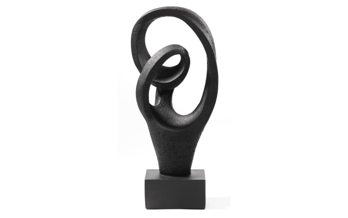 Skulptur aus Polyresin in schwarz, 45 cm-01