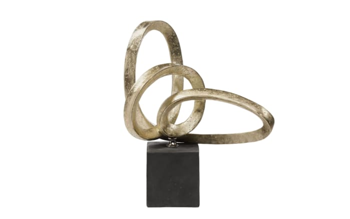 Deko Skulptur in gold/grau, 32,5 x 21 x 37,5 cm-01