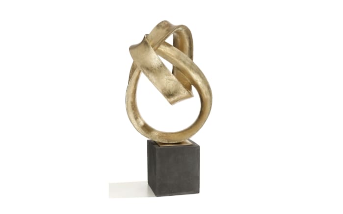 Deko Skulptur in gold/grau, 32,5 x 21 x 37,5 cm-01