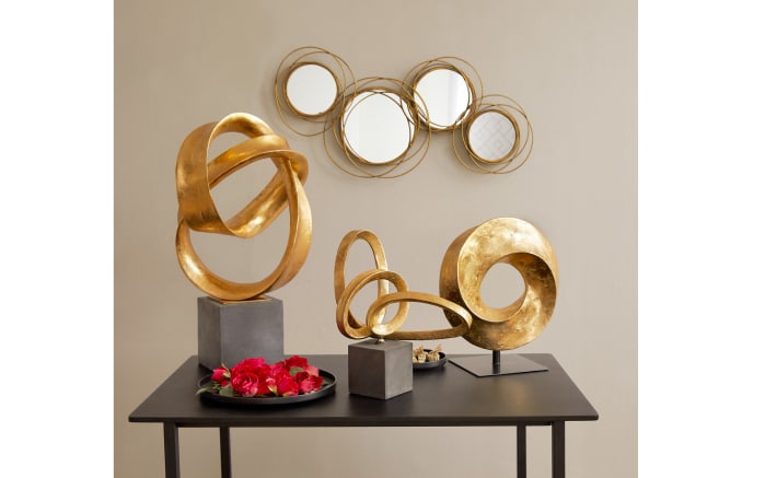 Deko Skulptur in gold/grau, 32,5 x 21 x 37,5 cm-02