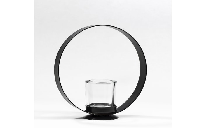 Teelichthalter in schwarz, 18 cm-02