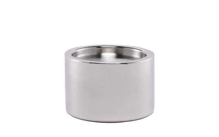 Kerzenhalter rund aus Edelstahl in Silber/Grau, 8 cm-01