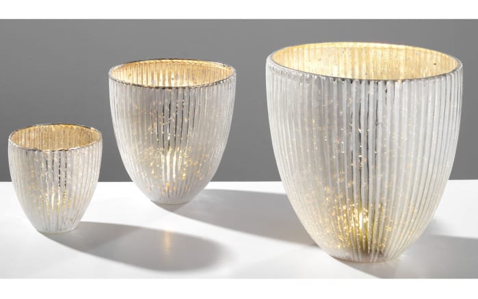 Windlicht aus Glas, antik weiß, 18 cm-02