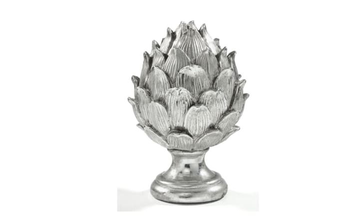 Blume Deko Figur silber, 24 cm