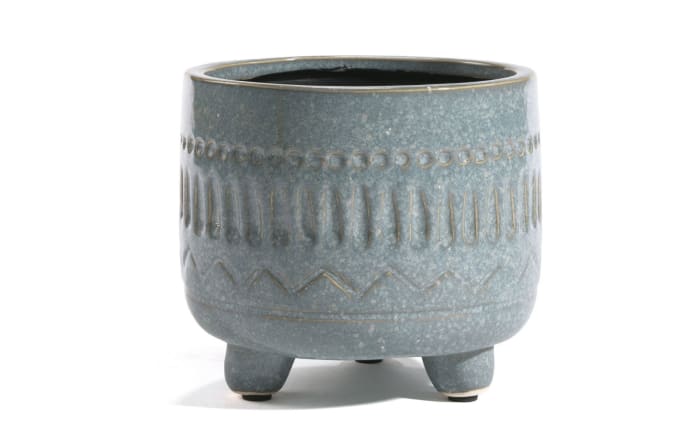 Vase Übertopf hellblau, 15 cm