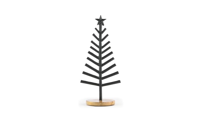 Weihnachtsbaum mit Stern, schwarz,  31 cm 