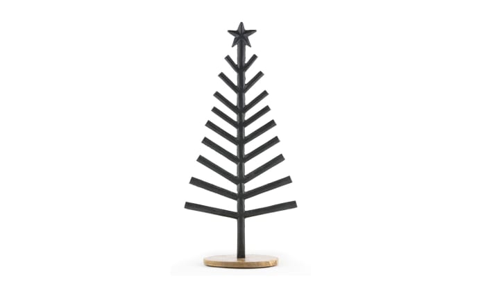 Weihnachtsbaum mit Stern, schwarz,  40 cm 