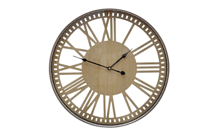 Wanduhr, holz/silber/schwarz, 50 cm-01