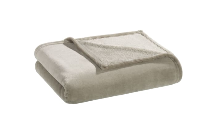 Flanell-Decke, taupe, 130 cm x 170 cm-01