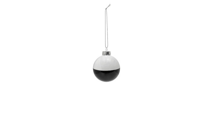 Christbaumkugel, schwarz/weiß, 6 cm-01