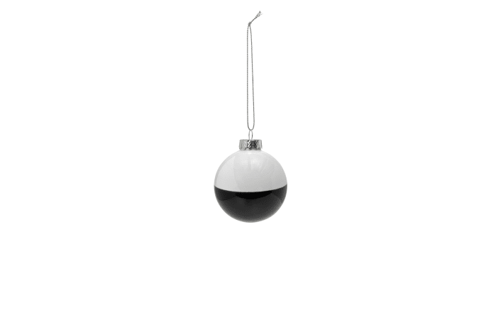 Christbaumkugel, schwarz/weiß, 8 cm-01