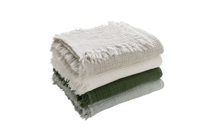 Musselini Decke, salbei, 130 x 180 cm-02