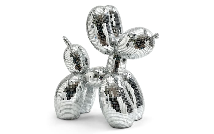Luftballon Hund, silber
