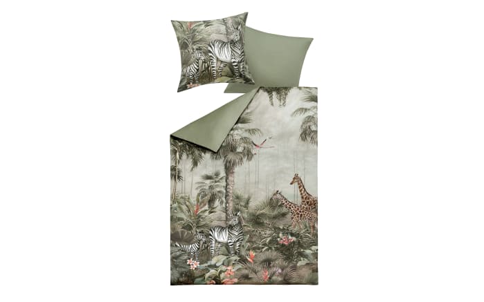 Satin Wendebettwäsche Dakota, mehrfarbig, 135 x 200 cm-01