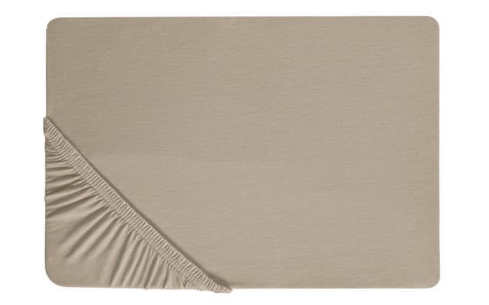 Boxspring-Spannbetttuch, taupe, 90 x 190 x 25 cm