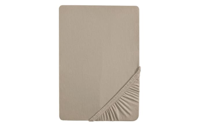 Topper-Spannbetttuch, taupe, 90 x 190 cm-03