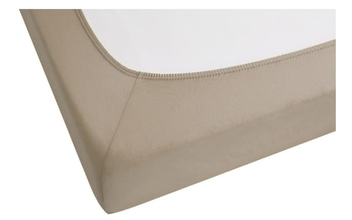 Topper-Spannbetttuch, taupe, 90 x 190 cm-02