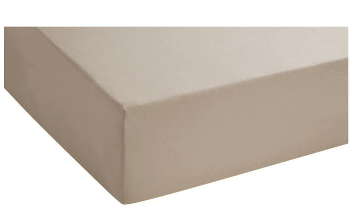 Topper-Spannbetttuch, taupe, 90 x 190 cm-01