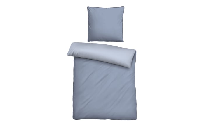 Bettwäsche Mako-Satin, blau, 155 x 220 cm -01