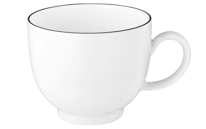 Kaffeetasse Lido Black Line in weiß, 0,22 l