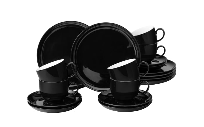 Kaffeeserviceset 18-teilig Lido solid black