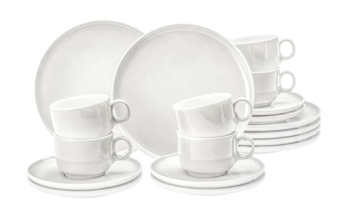 Kaffeeservice Sento-Home Aura, weiß, 18-teilig-01