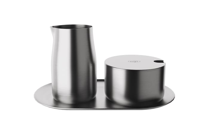 Zucker-Sahne-Set, stainless  steel mat, 3-teilig-01