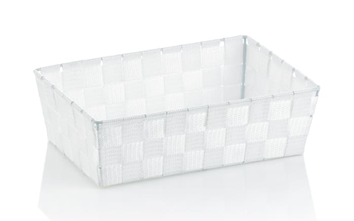 Aufbewahrungskorb Alvaro in weiß, 29,5 x 20,5 cm