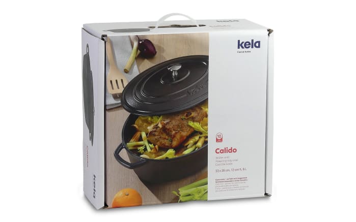 Bräter Calido, schwarz, oval, 3,8 l-05