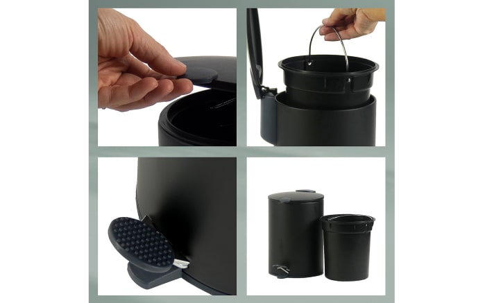 Kosmetikeimer Mats, schwarz, 3 Liter-04