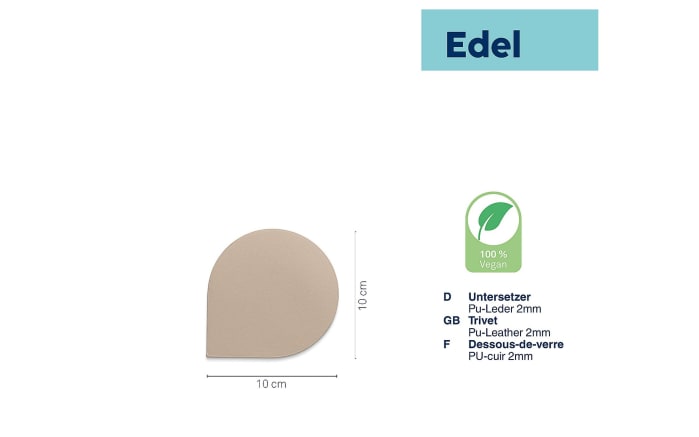 Untersetzer Edel, beige, 11 x 11 cm-02