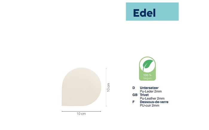 Untersetzer Edel, weiß, 11 x 11 cm-02