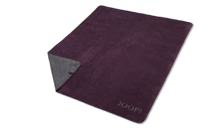 Melange Doubleface Decke, beere/anthrazit, 150 x 200 cm-02