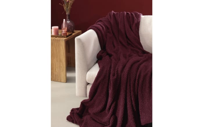 Decke Teddy, berry, 150 x 200 cm-02
