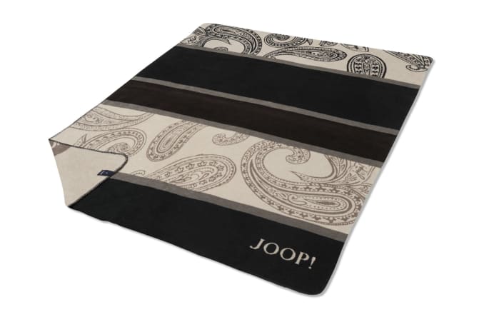 Wohndecke Paisley Stripes, schwarz, 150 x 200 cm-03