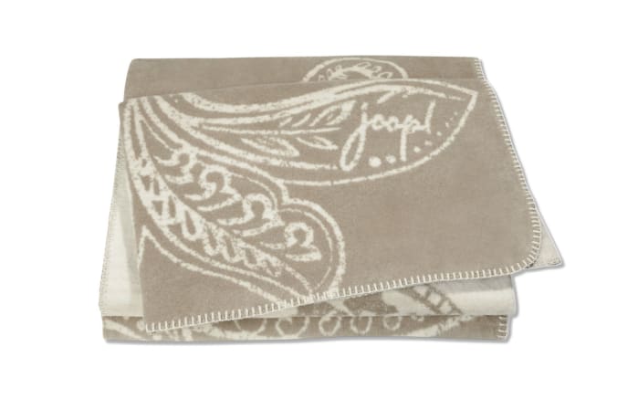 Wohndecke Paisley, taupe, 150 x 200 cm-01