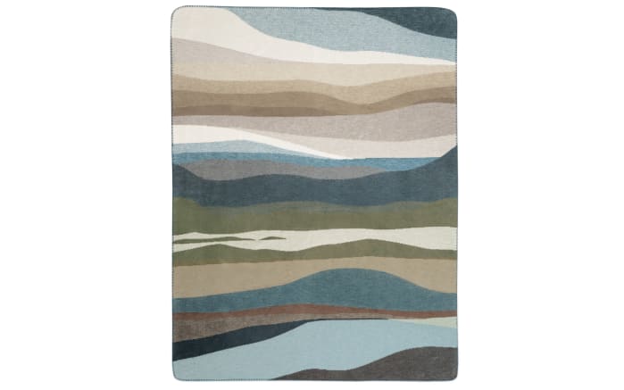 Wohndecke Iceland Horizont, blau/stone, 150 x 200 cm-02