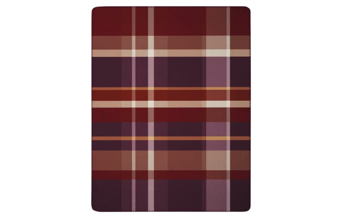 Wohndecke Ruby Check, rot, 150 x 200 cm-01
