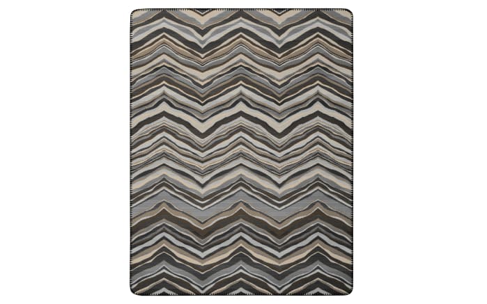 Wohndecke Wild Lines, anthrazit/natur, 150 x 200 cm-01