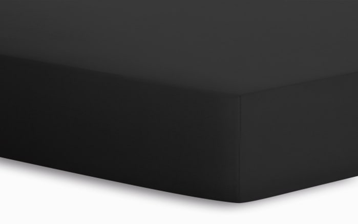 Spannbetttuch Basic, schwarz, 140 x 200 x 25 cm-01