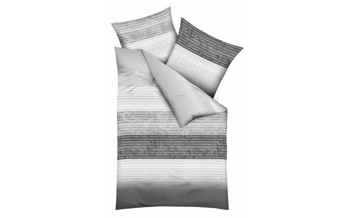 Jersey Bettwäsche, grau, 155 x 220 cm-01