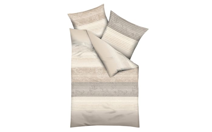 Jersey Bettwäsche, creme, 155 x 220 cm-01