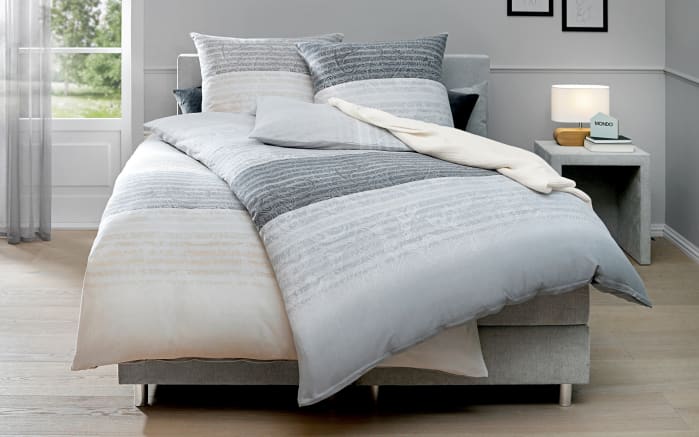 Jersey Bettwäsche, creme, 155 x 220 cm-02