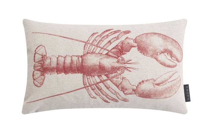 Kissenhülle Lobster, grau/rot, 50 x 30 cm-01
