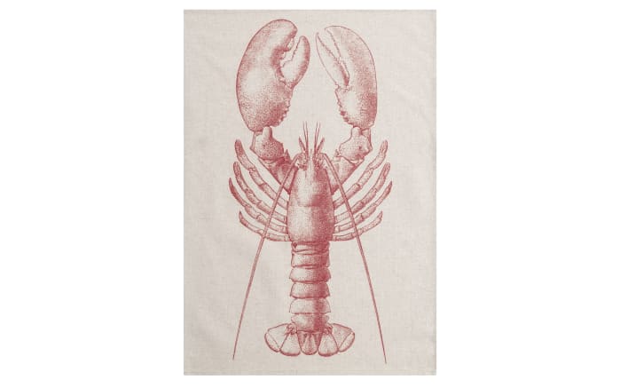 Geschirrtuch Lobster, grau/rot, 50 x 70 cm-01