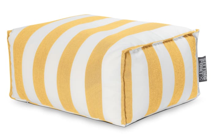 Sitzhocker Roll Santorin, gelb/weiß, 65 x 35 x 55 cm-01