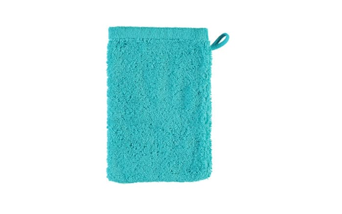 Waschhandschuh Lifestyle uni, türkis, 16 x 22 cm