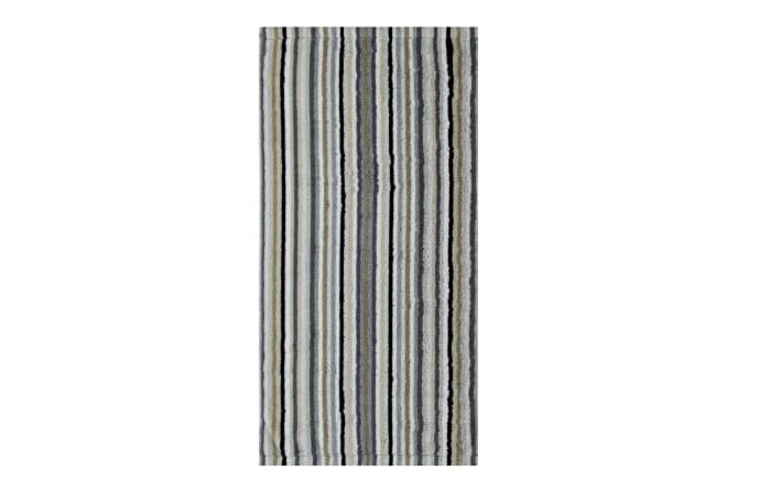 Duschtuch Lifestyle Streifen, kiesel, 70 x 140 cm-01